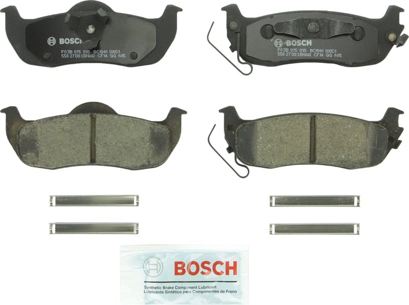 BOSCH BC1041 QuietCast Premium Ceramic Disc Brake Pad Set  Compatible with Select Infiniti QX56 Jeep Commander Grand Cherokee Nissan Armada Pathfinder Titan REAR